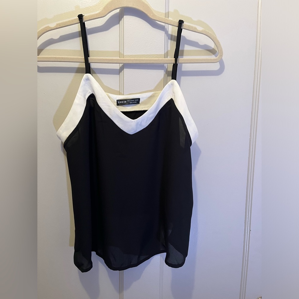 Black/White Cami Size L